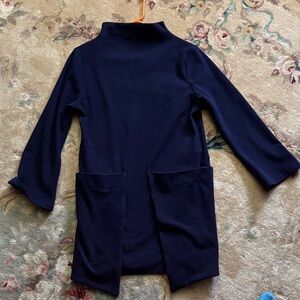 Navy Long Sleeve dress with Pockets